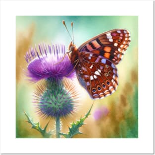 Duke of Burgundy - Watercolor Butterfly Posters and Art